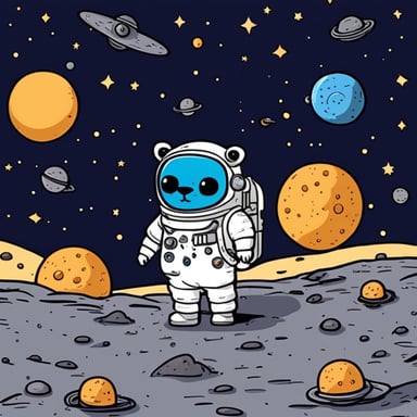 Go Blue Gopher in space with a space suit, you should still see the face.