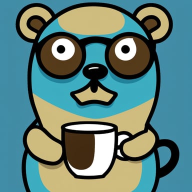Make a Go Blue Gopher drinking coffee with the same Tweek from South Park vibes.