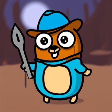 Go blue gopher as rust gopher.