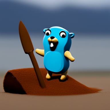 Go blue gopher as rust gopher.