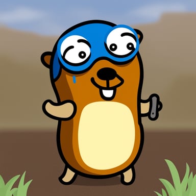 Go blue gopher as rust gopher.