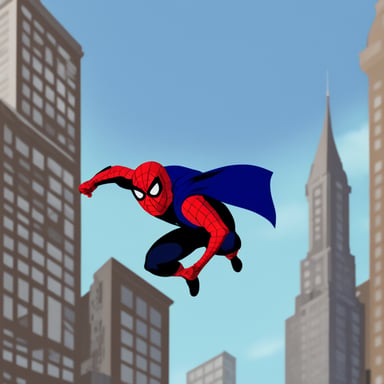 Go Blue Gopher as Spider-Man swings into action, saving the city with agility and grace.