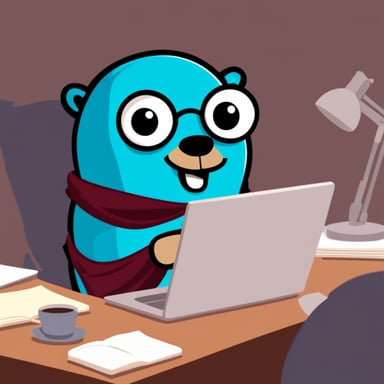 Go Blue Gopher as a transgender girl coding