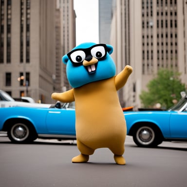 Go Blue Gopher dances to house music of the nineties.