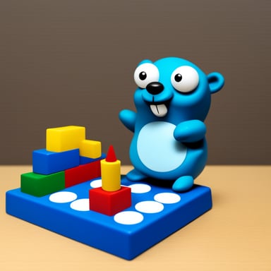 Go Blue Gopher is playing the towers of Hanoi.