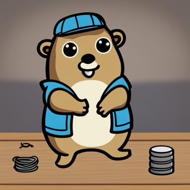 Create a gopher named Go Blue Gopher that illustrates a connection between PostgreSQL and eBPF.