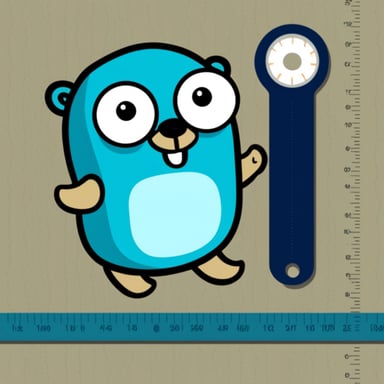Go Blue Gopher with a tape measure.