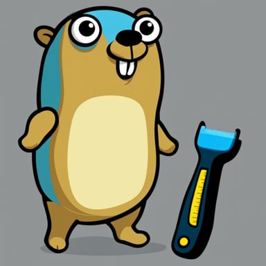 Go Blue Gopher with a tape measure.