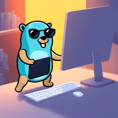 Go Blue Gopher checking code security.