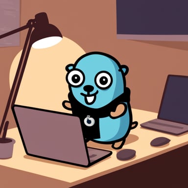 Go Blue Gopher hacker code