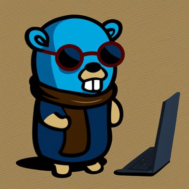 Go Blue Gopher hacker code
