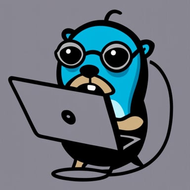 Go Blue Gopher hacker code