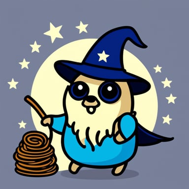 Go Blue Gopher with a wizard hat
