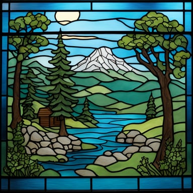 The stained glass windows depict various scenes featuring Go Blue Gopher, adding a unique and colorful touch to the setting.