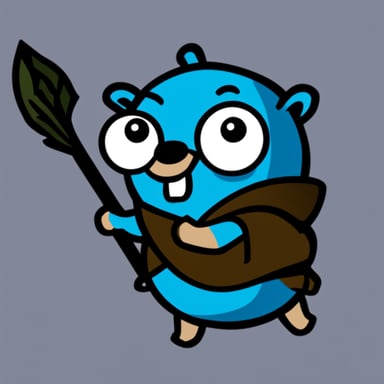 Go blue gopher as blue avatar