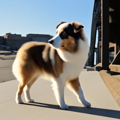 Go Blue Gopher is seen working as an Australian Shepherd.