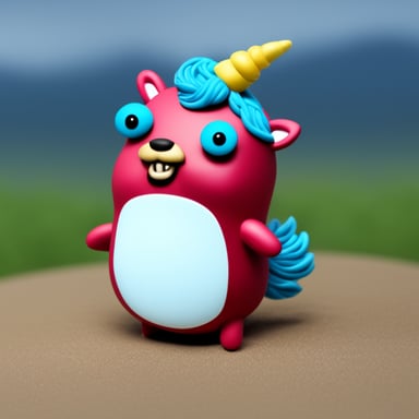 Go blue gopher as a unicorn using Mac Sonoma