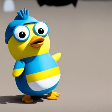 Go Blue Gopher disguised as a yellow duck.