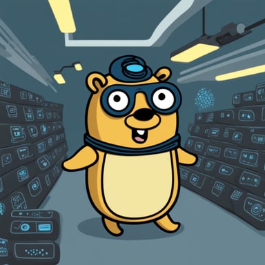 Go Blue Gopher who is really intense about real-time tracking of IoT devices.