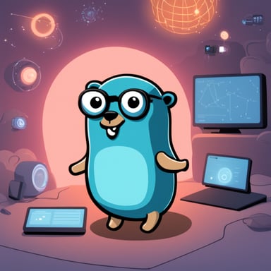 Go Blue Gopher who is really intense about real-time tracking of IoT devices.