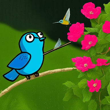 Go Blue Gopher as Hummingbird