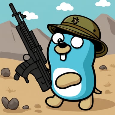 Go Blue Gopher as an Israeli Defense Forces soldier.