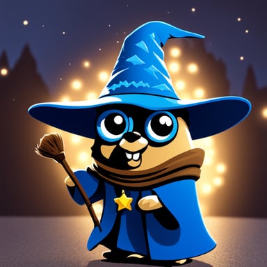 Go blue gopher as wizard gopher with xrpl merch.