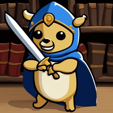 Go Blue Gopher as the Middle Ages Dragon Slayer