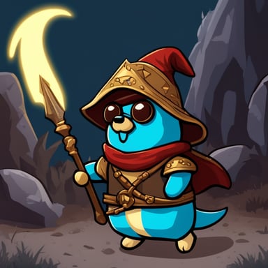 Go Blue Gopher as the Middle Ages Dragon Slayer