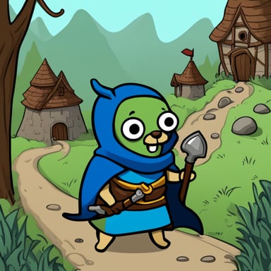 Go Blue Gopher as the Middle Ages Dragon Slayer