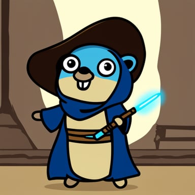 Go Blue Gopher as a padawan