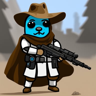 Go Blue Gopher as a Stormtrooper fighter