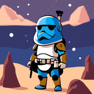 Go Blue Gopher as a Stormtrooper fighter