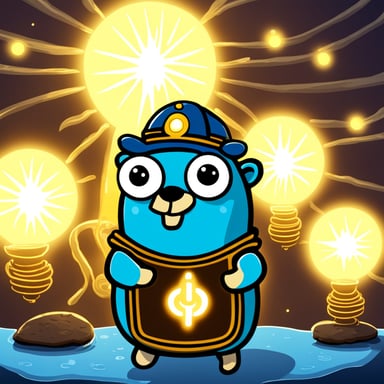 Go Blue Gopher in spiritual mode getting illumination.