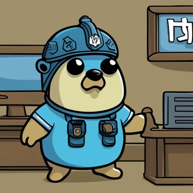 A 2D cartoon-style depiction of Go Blue Gopher wearing an Israeli mitznefet helmet.