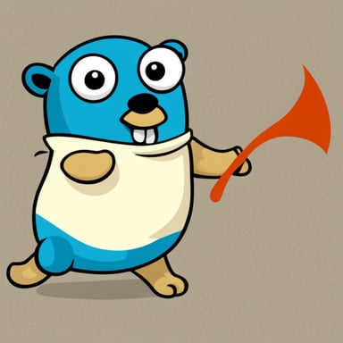 Go Blue Gopher is depicted in a 2D cartoon style, where Go Blue Gopher is shown making and loving maps.