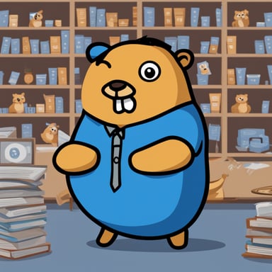 Fat Go Blue Gopher