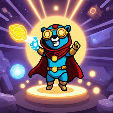 Go Blue Gopher using the Infinity Gauntlet.