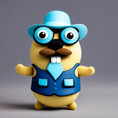 Go Blue Gopher tackles cybersecurity with a huge moustache.