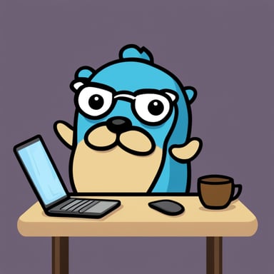 Go Blue Gopher tackles cybersecurity with a huge moustache.