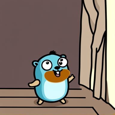 The Chonky cute Go Blue Gopher is really excited.