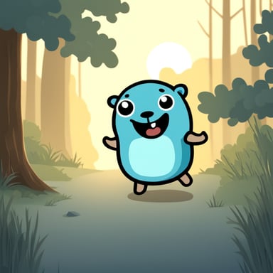 The Chonky cute Go Blue Gopher is really excited.