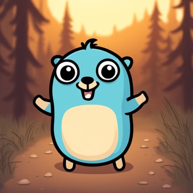 The Chonky cute Go Blue Gopher is really excited.