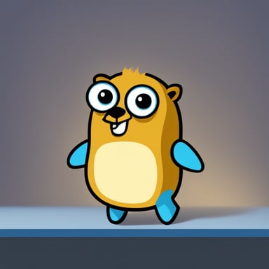 Go blue gopher running TiDB as an efficient data management system.