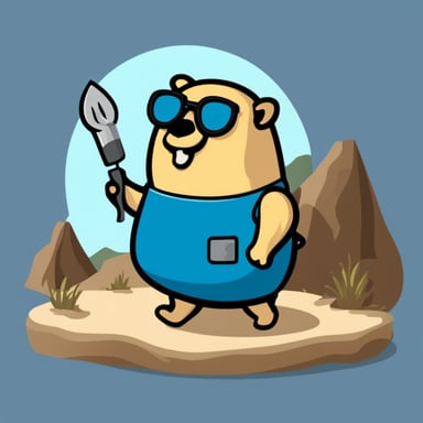 Go blue gopher running TiDB as an efficient data management system.