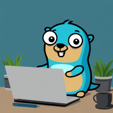 Go blue gopher with MySQL dolphin