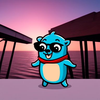 Go blue gopher with MySQL dolphin