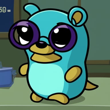 Go blue gopher as Gopher from Futurama.