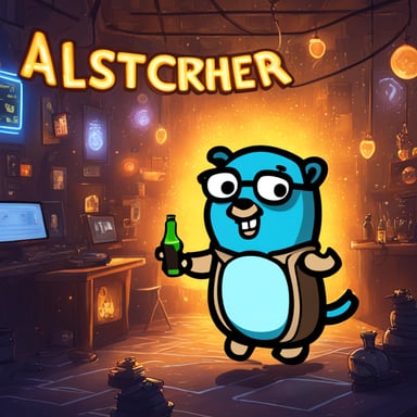 Go Blue Gopher attended the Amsterdam Go meetup, transforming the room into a realm of magic and energy. Surrounded by Go developers, each with a Heineken beer in hand, Go Blue Gopher held the microphone, casting spells of wisdom and enthusiasm. The atmosphere turned ultrareal HD, as if every line of code discussed wove a spell of its own. The excitement was palpable, with Go Blue Gopher at the heart of it all, making the event an unforgettable gathering of creativity and community spirit.