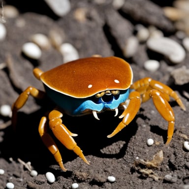 A rust crab eating Go Blue Gopher.